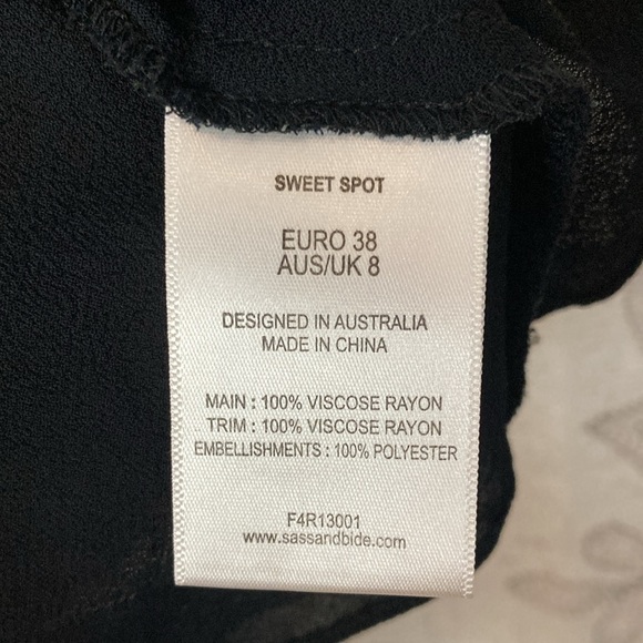 sass & bide “sweet spot” Black, Gold & White Flowy Tank Blouse - Picture 10 of 11